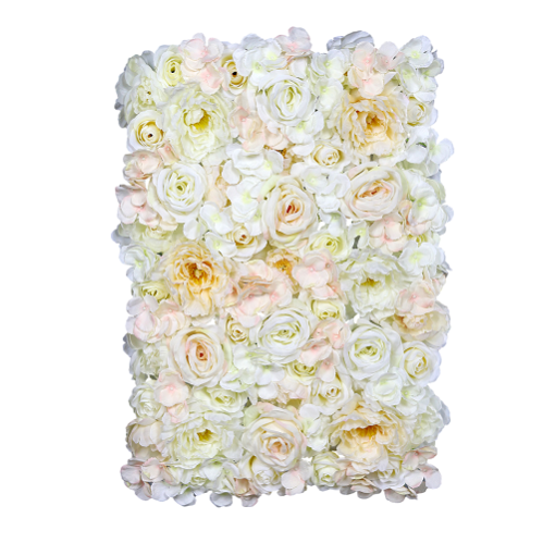 panou perete flori artificiale crem 40x60 cm 2231