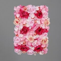panou perete flori artificiale roz 40x60 cm 2232