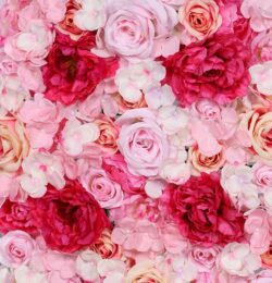 panou perete flori artificiale roz 40x60 cm 2234