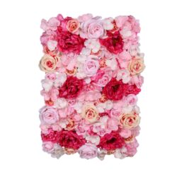 panou perete flori artificiale roz 40x60 cm 2235