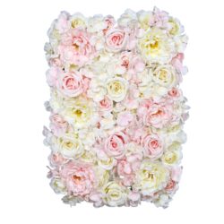 panou perete flori artificiale roz crem 40x60 cm 2239