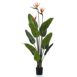 planta artificiala strelitzia cu flori in ghiveci 120 cm 1158