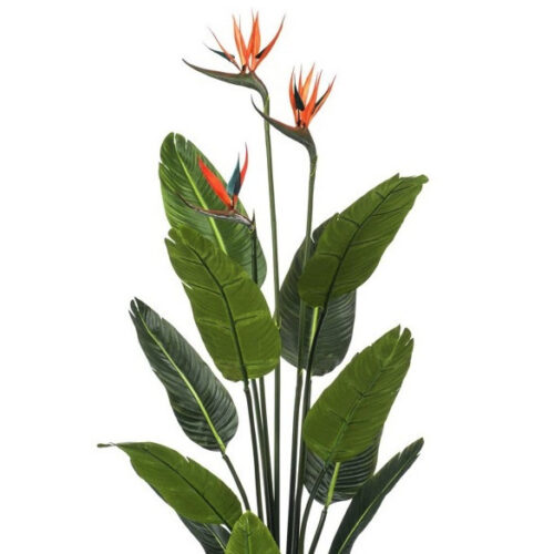 planta artificiala strelitzia cu flori in ghiveci 120 cm 1161