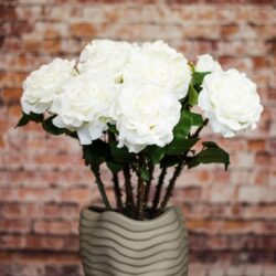 trandafir artificial alb 60 cm 2083