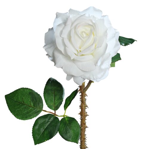 trandafir artificial alb 60 cm 638
