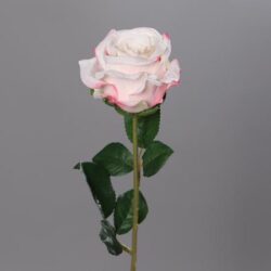 trandafir artificial alb roz 56 cm 677