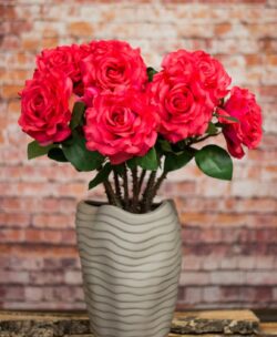 trandafir artificial rosu 60 cm 2086