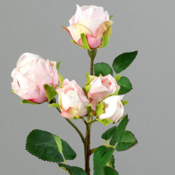 trandafiri artificiali roz crem 37 cm 2395