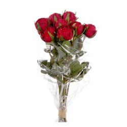 Buchet artificial trandafiri rosu 37 cm