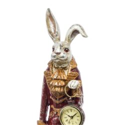 Figurina iepure cu ceas Rossana Collection 54x11x10.5 cm2
