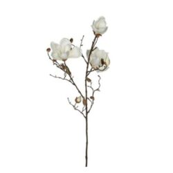 Floare artificiala Magnolia alb 88 cm