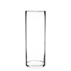 Vaza sticla transparenta cilindru 50x18 cm