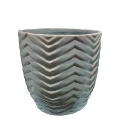 Ghiveci ceramica cu model albastru 16x15.5 cm