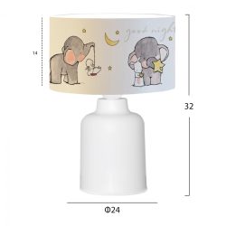 Lampa de masa design Elefanti 24x32 cm2