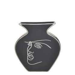 Vaza ceramica negru alb 24x7x26 cm2