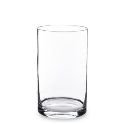 Vaza sticla transparenta cilindru 20x12x12 cm