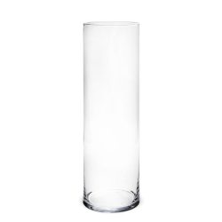 Vaza sticla transparenta cilindru 50x14.5 cm
