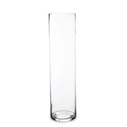 Vaza sticla transparenta cilindru 60x15 cm
