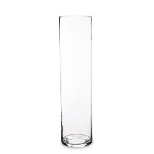 Vaza sticla transparenta cilindru 60x15 cm