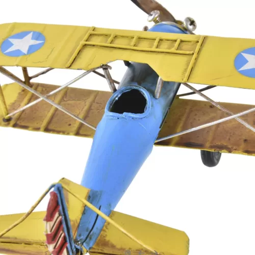 Decoratiune metalica avion 16x15.5x7 cm3 jpg