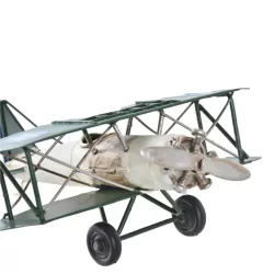 Decoratiune metalica avion 16x15.5x7 cm4