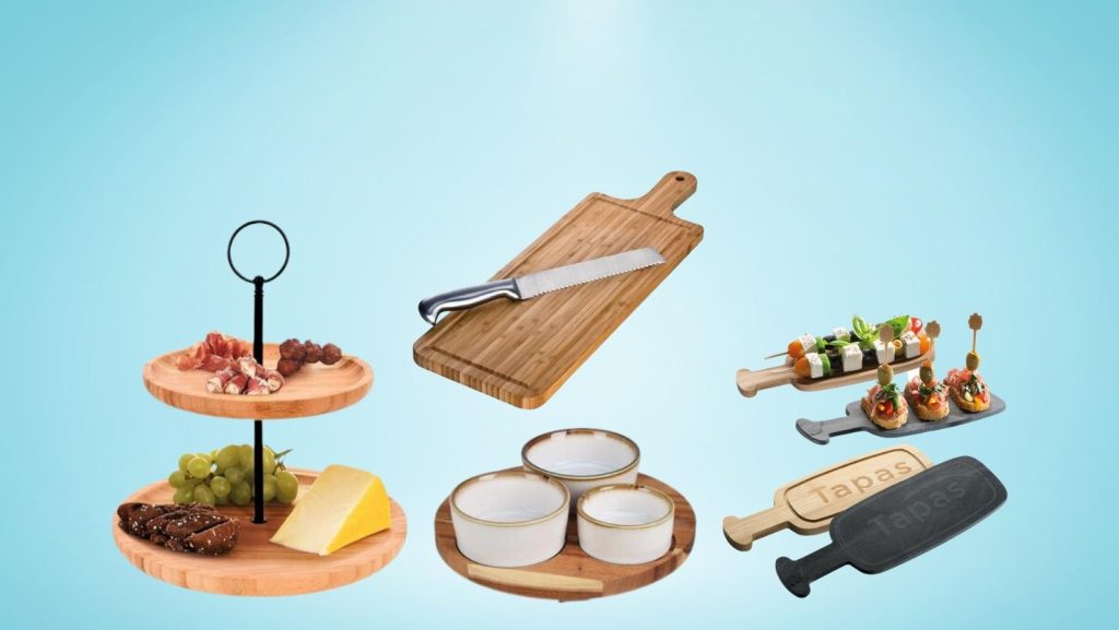 Platouri si tavi din ceramica sau lemn bambus pentru servirea mesei