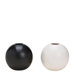 Vaza ceramica alb negru 10x9 cm
