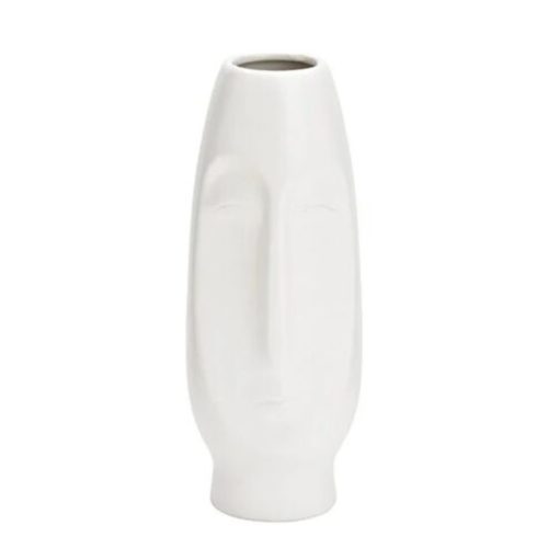 Vaza ceramica figura alb 9x22 cm