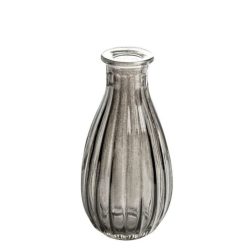 Vaza sticla gri 14.5x8.7 cm