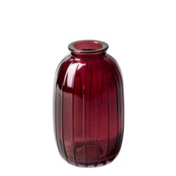 Vaza sticla rosu 12x7 cm