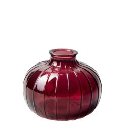 Vaza sticla rosu 9x10.5 cm