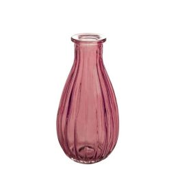 Vaza sticla roz inchis 14.5x8.7 cm