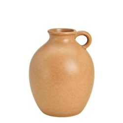 Vaza tip ulcior ceramica maro deschis 19x24 cm