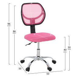 Scaun de birou Noemi roz 50x50x96 cm2 1