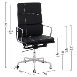 Scaun de birou Superior ergonomic negru 62x70x115 cm2