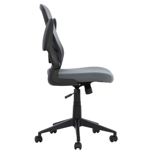 Scaun de birou ergonomic cu tesatura perforata gri negru 60x56x105 cm5