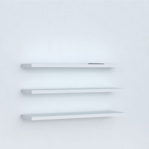 Set 3 rafturi de perete culoare alb 60x14.5x1.8 cm2
