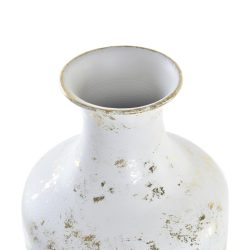 Vaza metalica alb antichizat 17x56 cm3