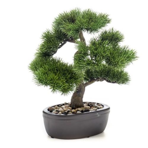 bonsai artificial decorativ pinus in ghiveci ceramic 32 cm 2801