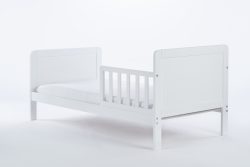 pat din lemn masiv pentru junior noble alb 160 80 cm copie 324166