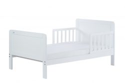 pat din lemn masiv pentru junior noble alb 160 80 cm copie 447400