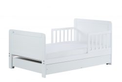 pat din lemn masiv pentru junior noble alb 160 80 cm copie 516809
