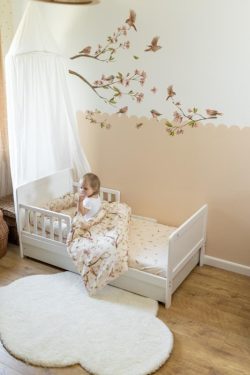 pat din lemn masiv pentru junior noble alb 160 80 cm copie 701860
