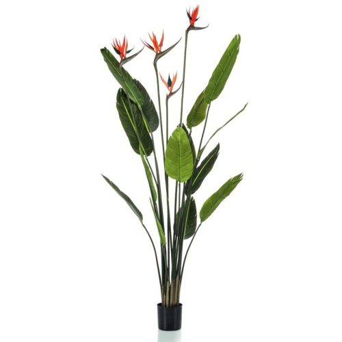 planta artificiala strelitzia cu flori in ghiveci 150 cm 992