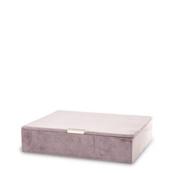 Caseta de bijuterii catifea roz 5.5x25x18 cm