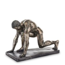Decoratiune figurina atlet nuanta bronz 24x33.5x17 cm