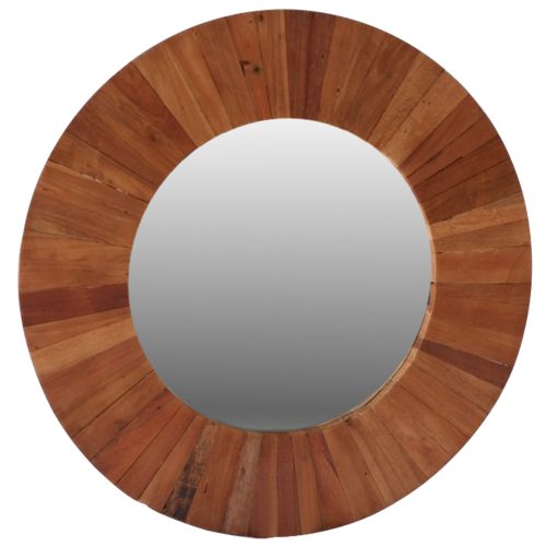 Oglinda de perete din lemn reciclat nuanta naturala 100x5x100 cm
