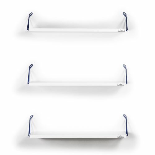 Set 3 rafturi de perete alb albastru 60x12.5x18 cm4