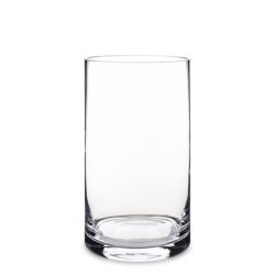 Vaza sticla transparenta cilindru 26x14.5 cm