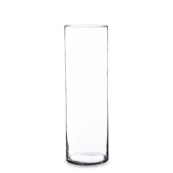 Vaza sticla transparenta cilindru 60x19 cm